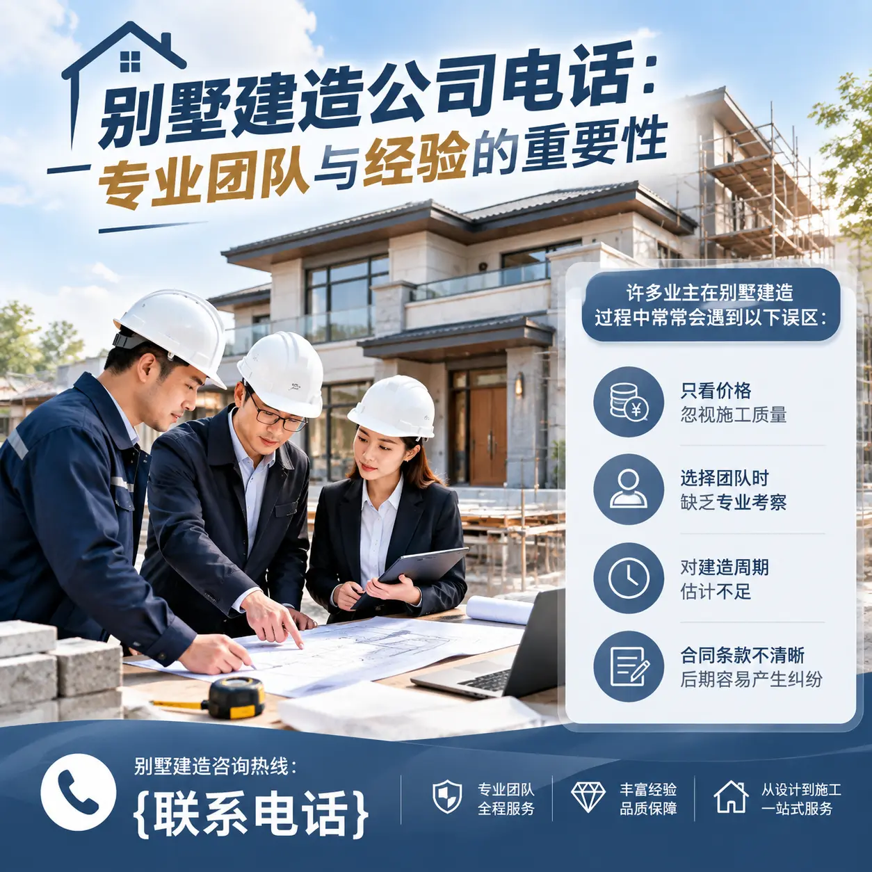 镇宁别墅建造公司电话:专业团队与经验的重要性