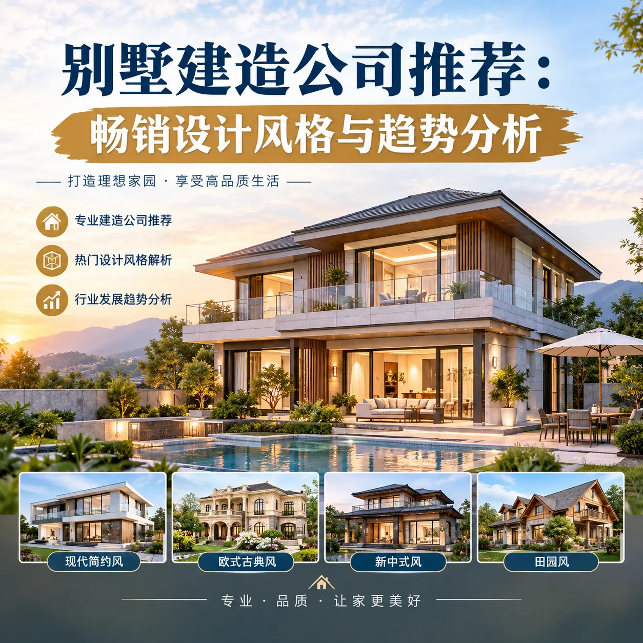 别墅建造公司推荐: 镇宁 畅销设计风格与趋势分析